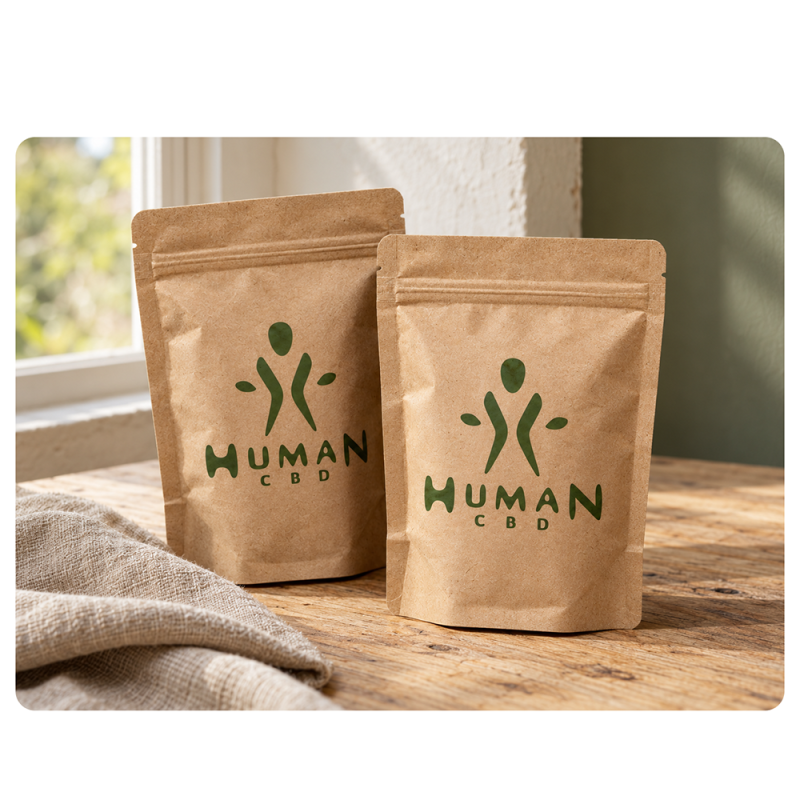 Sachet kraft de la boutique human cbd a bourges