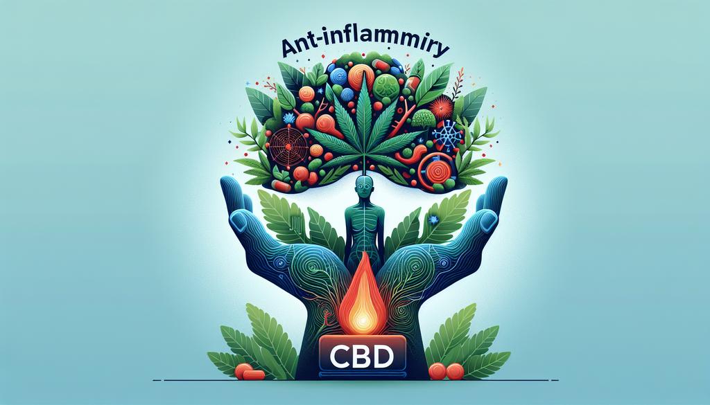 alt="Image d'une feuille de cannabis avec un fond bleu représentant les effets anti-inflammatoires du CBD dans la lutte contre l'inflammation. Découvrez comment le CBD peut agir comme un remède naturel contre l'inflammation."