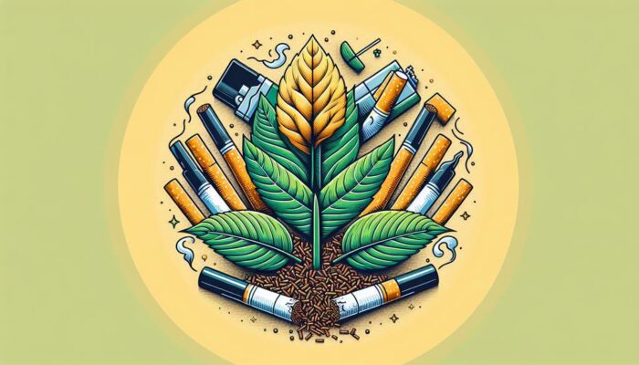 feuilles de tabac sans nicotine alternative saine fumée