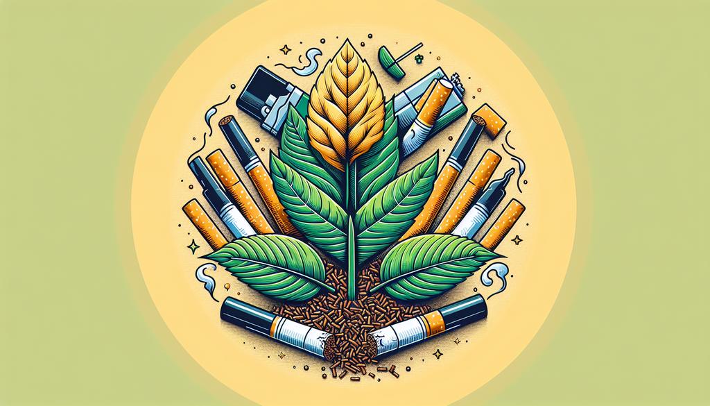 feuilles de tabac sans nicotine alternative saine fumée