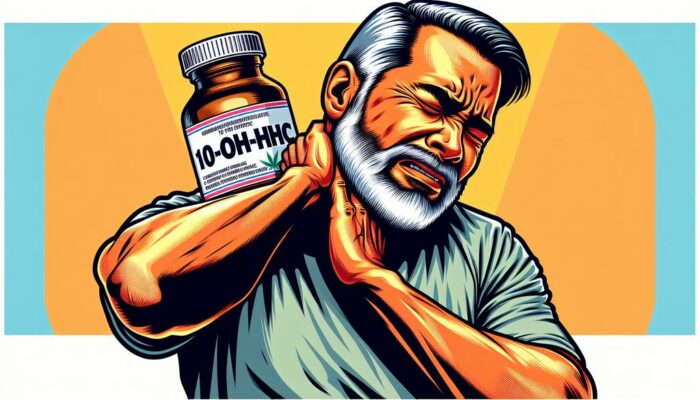 Illustration montrant le soulagement de la douleur avec le 10-OH-HHC