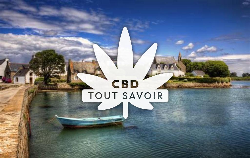 Drapeau Bretagne avec feuille Cannabis CBD