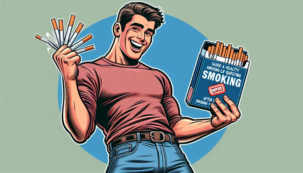 Jeune femme de 30 ans souriante, en train de jeter un paquet de cigarettes, symbole d'arrêt du tabac pour une vie plus saine.