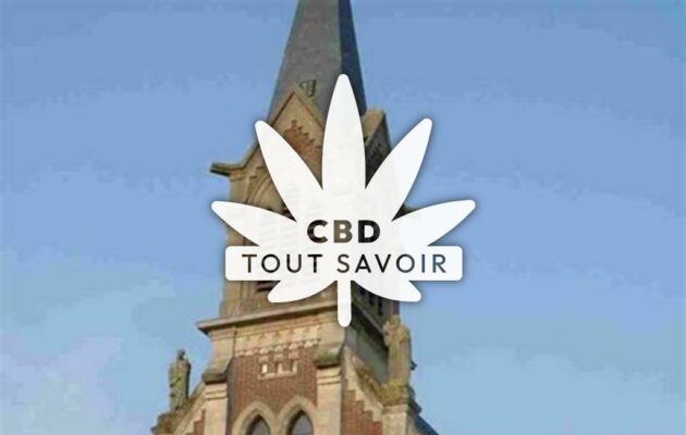 Village à Achery avec feuille Cannabis CBD