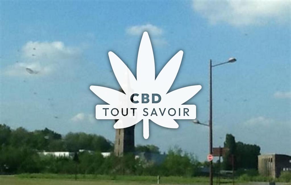 Village à Buire avec feuille Cannabis CBD