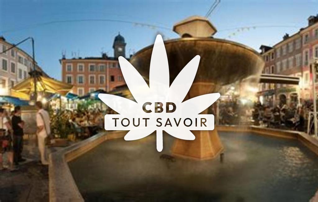 Village à Gap avec feuille Cannabis CBD