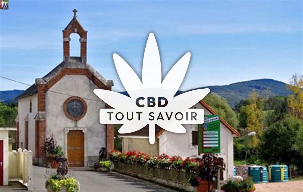 Village à Le-Mayet-de-Montagne avec feuille Cannabis CBD