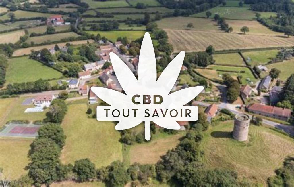 Village à Ronnet avec feuille Cannabis CBD