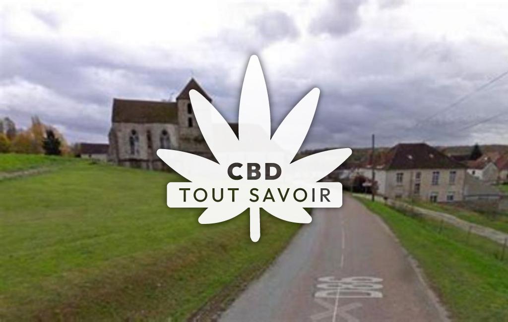Village à Viffort avec feuille Cannabis CBD