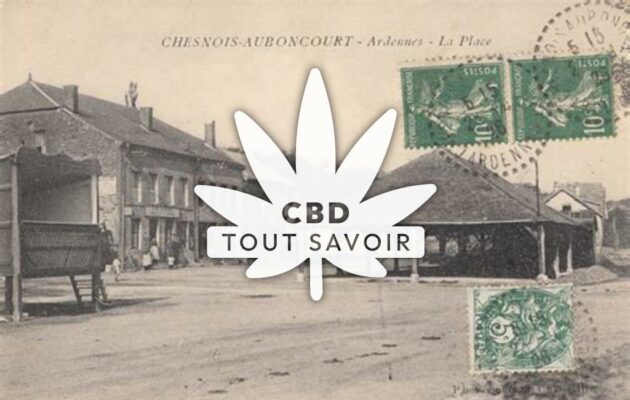 Village à Chesnois-Auboncourt avec feuille Cannabis CBD