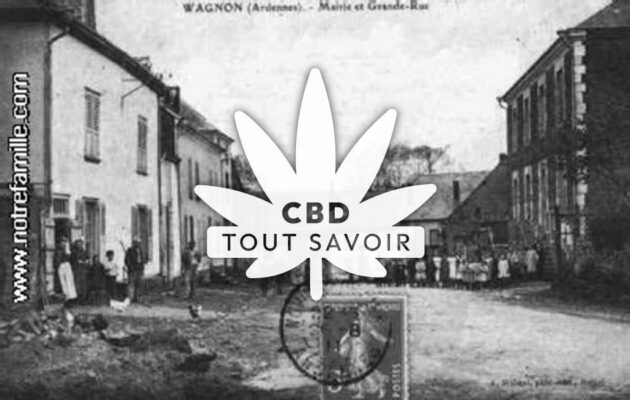 Village à Wagnon avec feuille Cannabis CBD