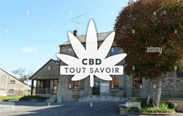 Village à Baalons avec feuille Cannabis CBD