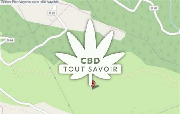 Village à Vaychis avec feuille Cannabis CBD