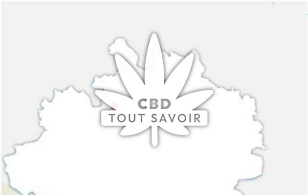 Village à Montfa avec feuille Cannabis CBD