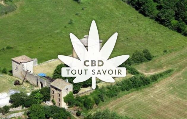 Village à Arques avec feuille Cannabis CBD