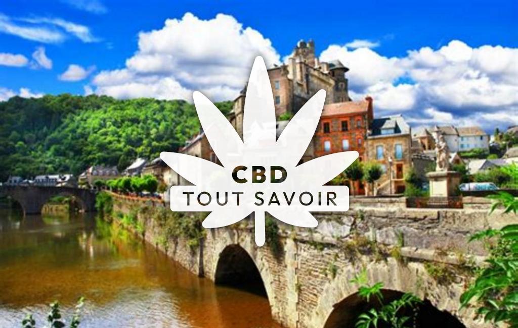 Village à Le-MonaSaintere avec feuille Cannabis CBD