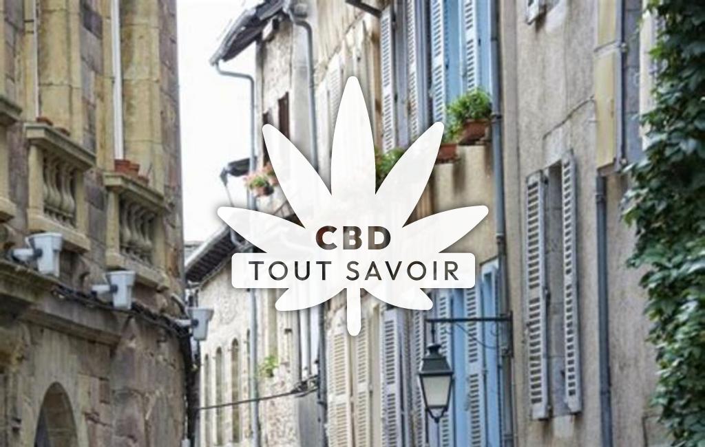Village à Rodez avec feuille Cannabis CBD
