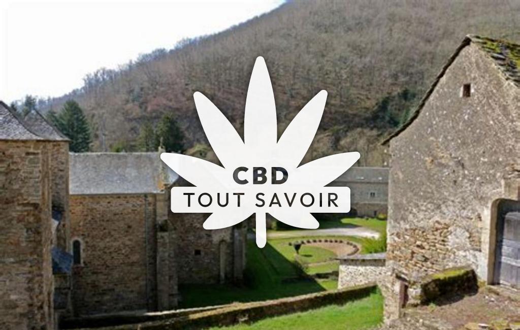 Village à Comps-la-Grand-Ville avec feuille Cannabis CBD
