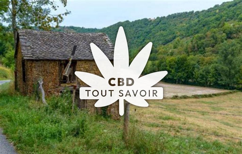 Village à Meljac avec feuille Cannabis CBD