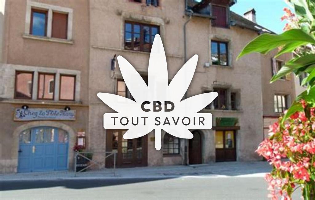 Village à Saint-Hippolyte avec feuille Cannabis CBD