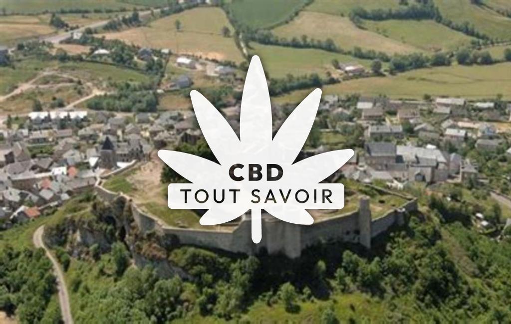 Village à Severac-D'Aveyron avec feuille Cannabis CBD