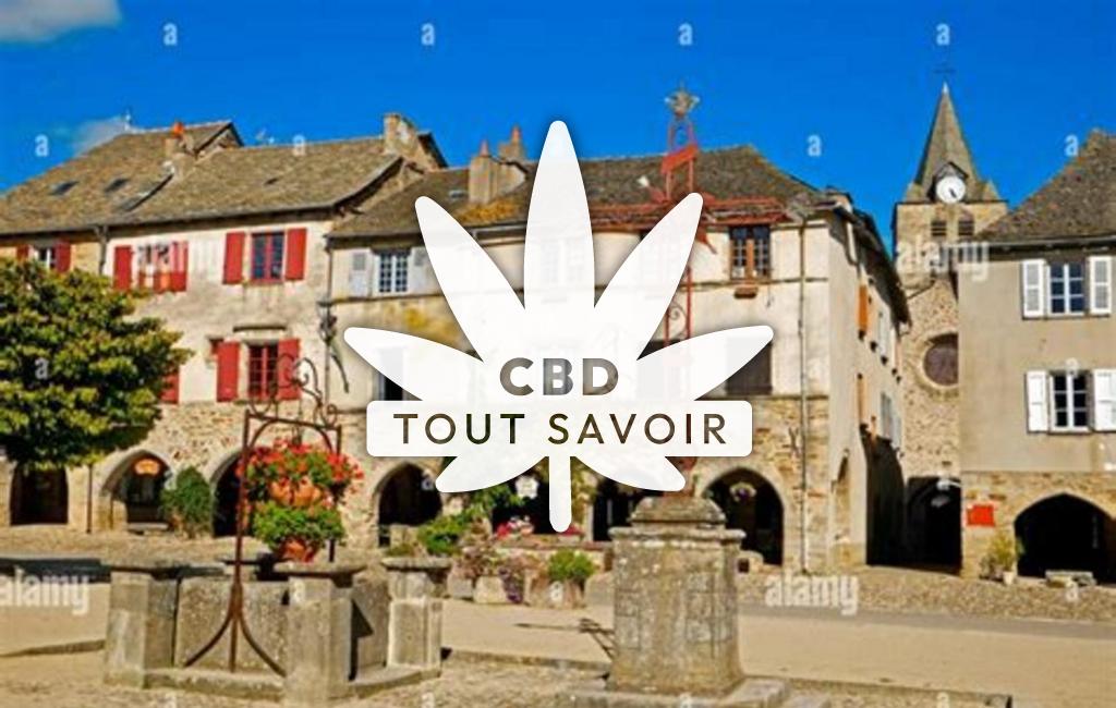 Village à Baraqueville avec feuille Cannabis CBD