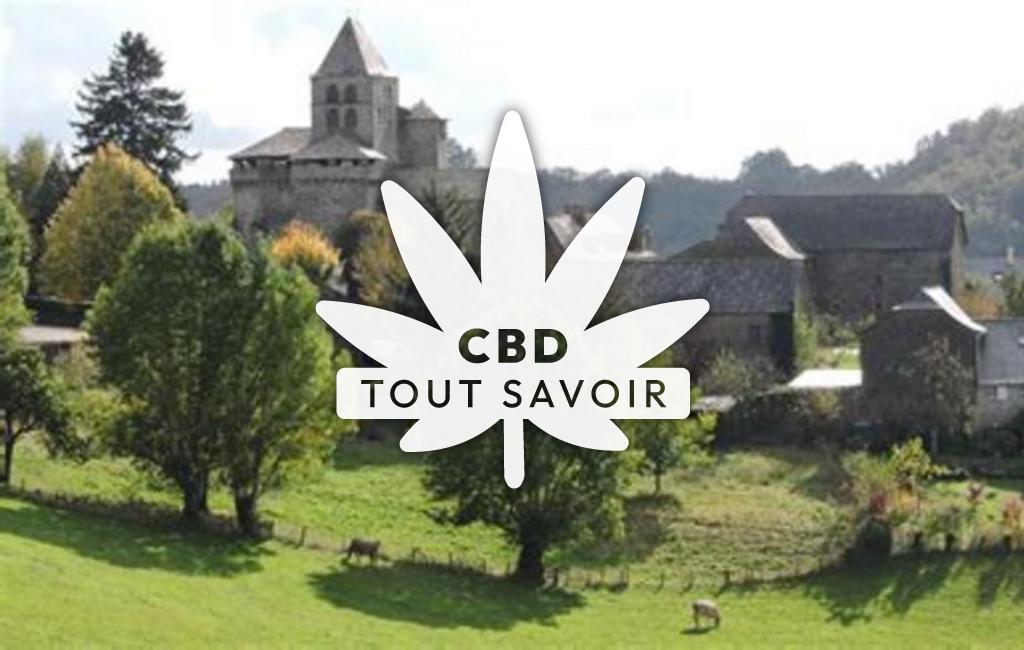 Village à Boussac avec feuille Cannabis CBD