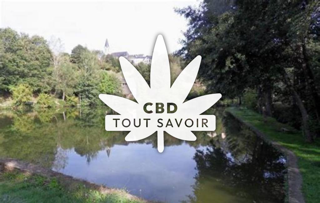Village à Durenque avec feuille Cannabis CBD