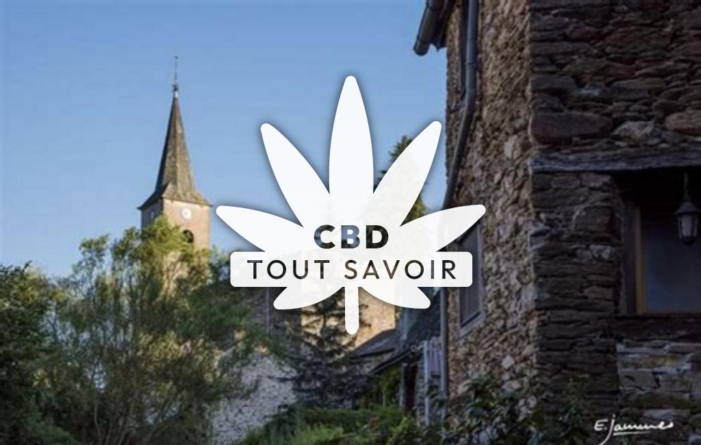 Village à La-Selve avec feuille Cannabis CBD