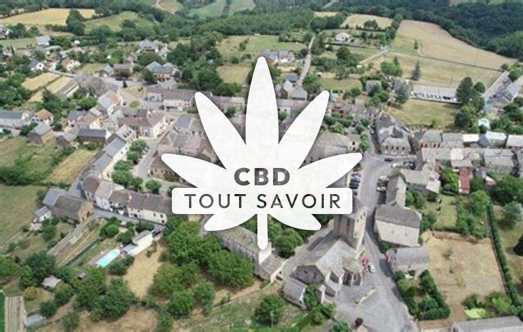 Village à Ledergues avec feuille Cannabis CBD