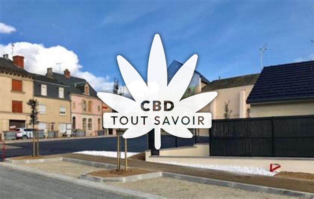 Village à Requista avec feuille Cannabis CBD