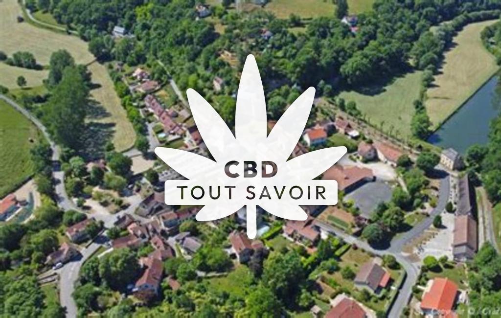 Village à Saint-Remy avec feuille Cannabis CBD