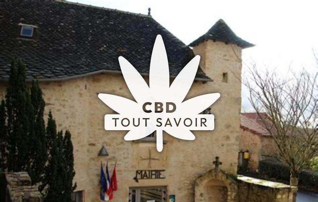 Village à Lugan avec feuille Cannabis CBD