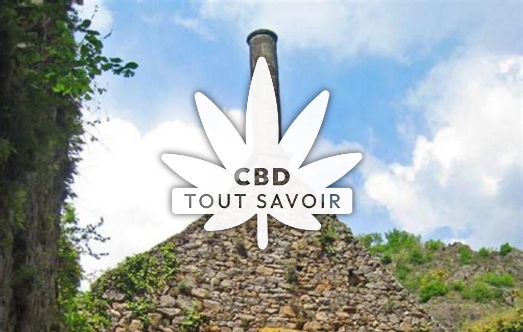 Village à Peyrusse-le-Roc avec feuille Cannabis CBD