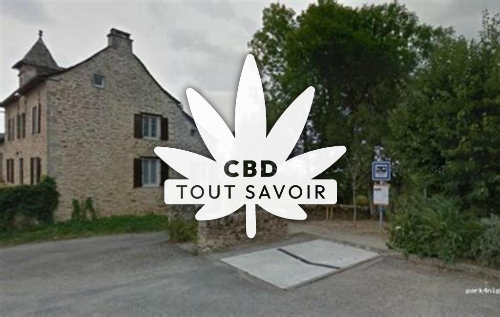 Village à Castanet avec feuille Cannabis CBD