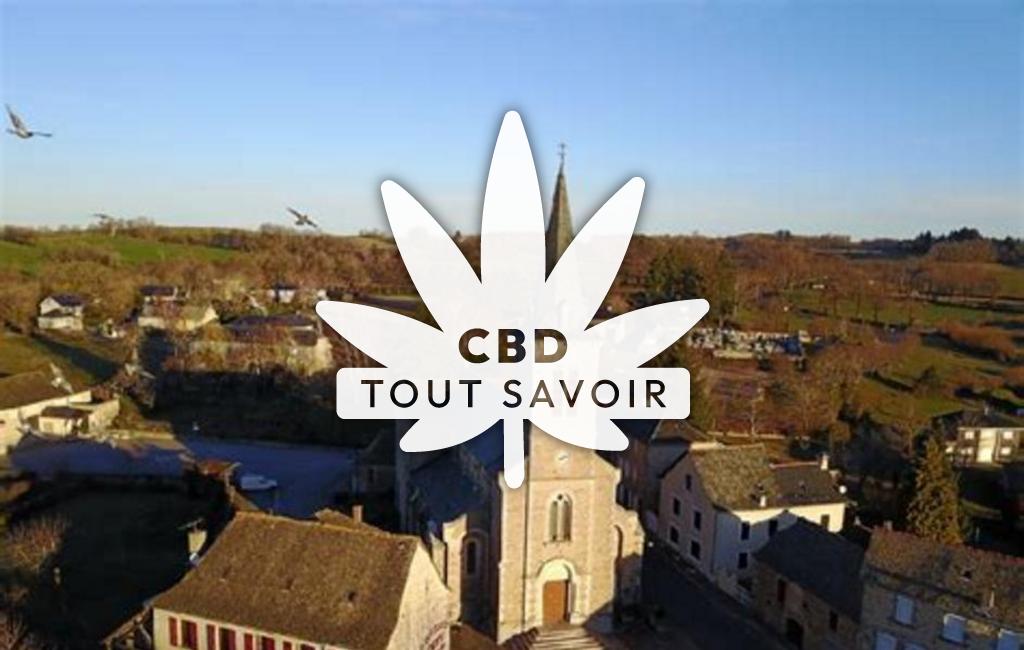Village à La-Capelle-Bleys avec feuille Cannabis CBD