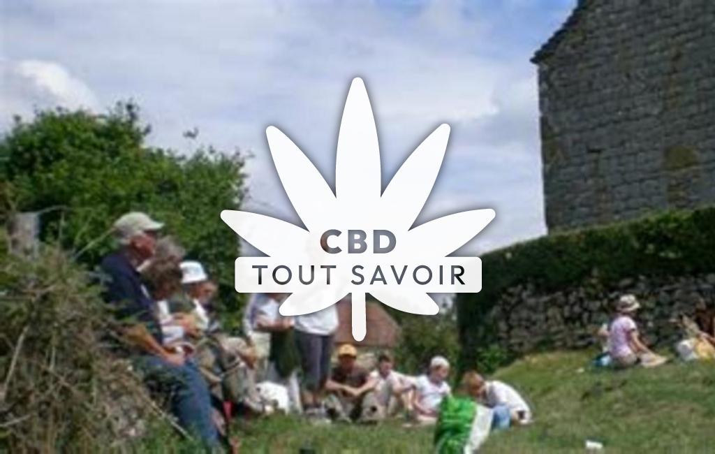 Village à Ols-Et-Rinhodes avec feuille Cannabis CBD