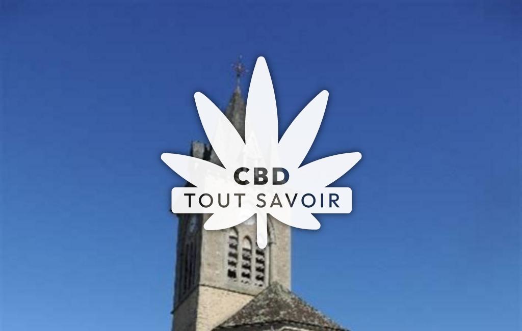 Village à Sainte-Croix avec feuille Cannabis CBD