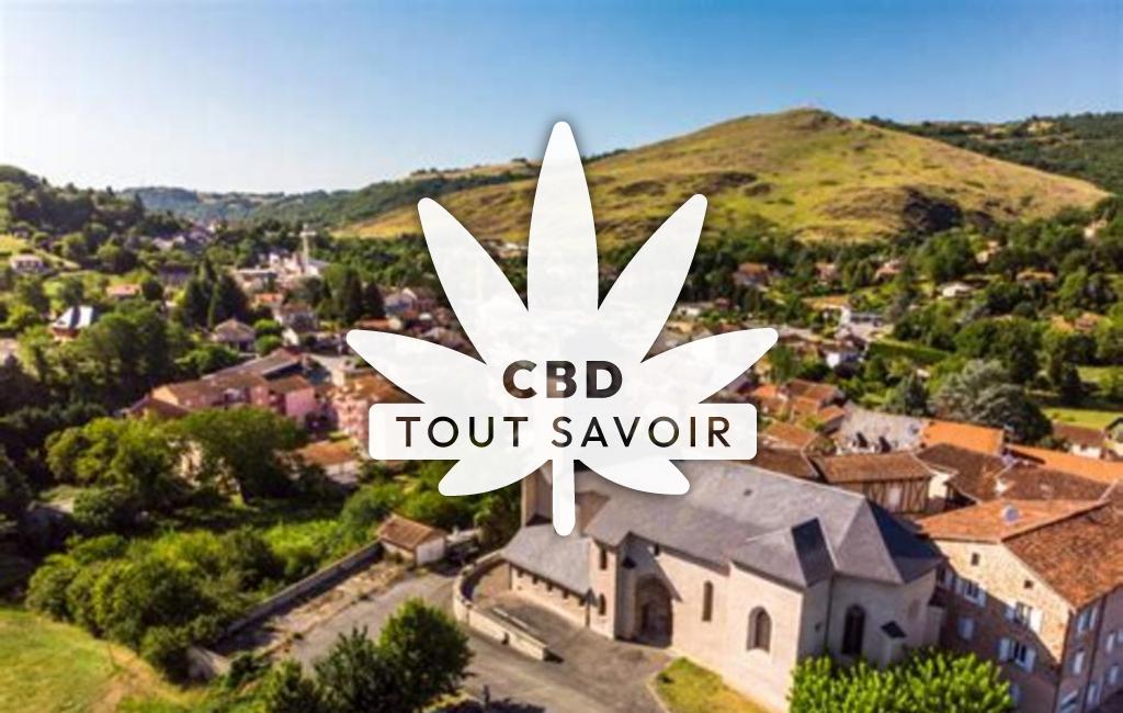 Village à Firmi avec feuille Cannabis CBD