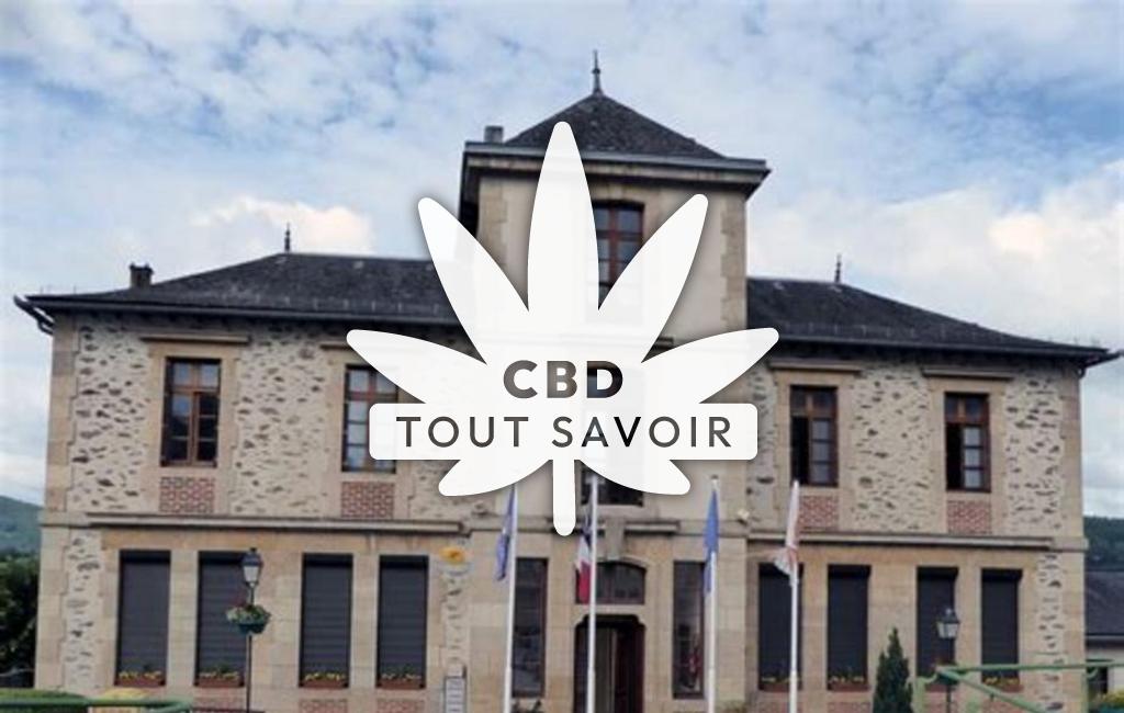 Village à Flagnac avec feuille Cannabis CBD