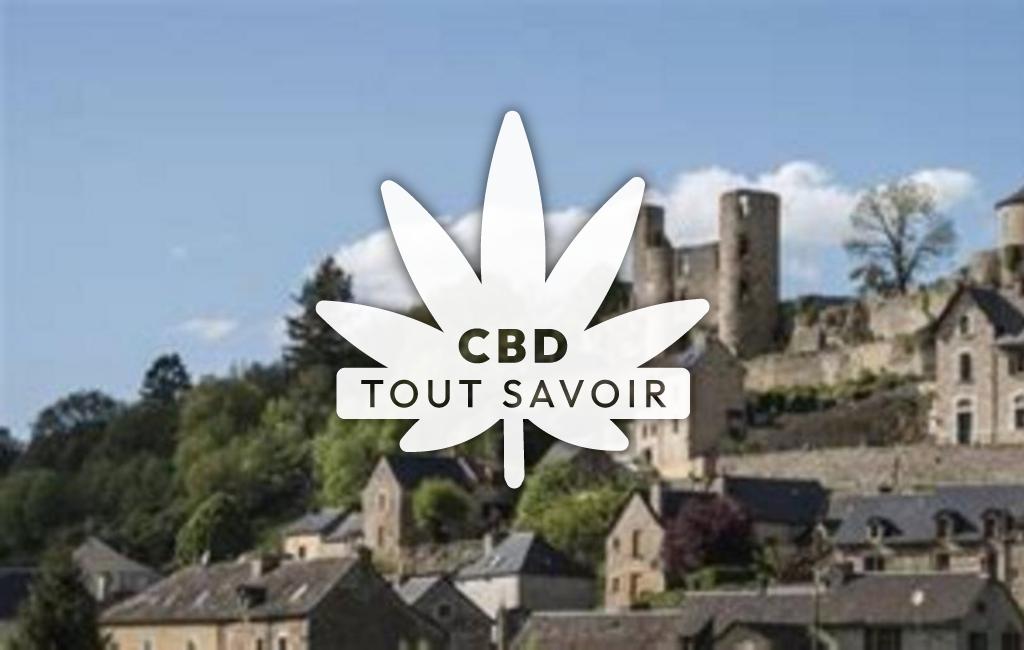 Village à Bertholene avec feuille Cannabis CBD