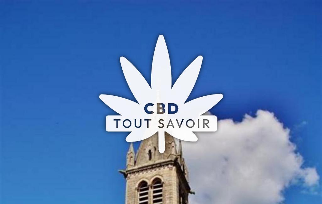Village à Laissac-Severac-l'Eglise avec feuille Cannabis CBD