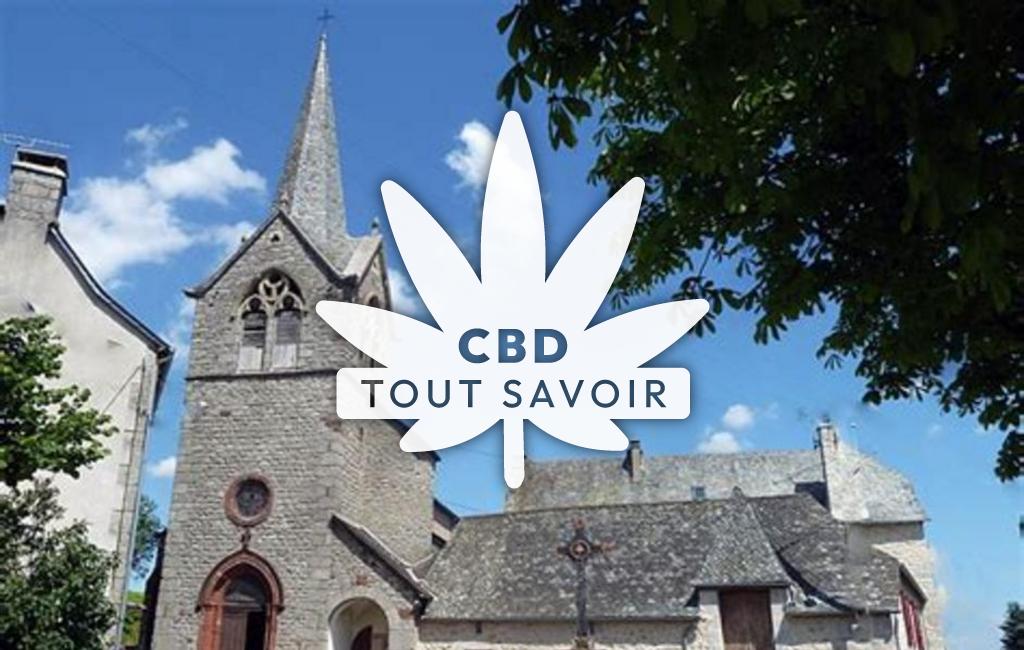 Village à Saint-Felix-de-Lunel avec feuille Cannabis CBD