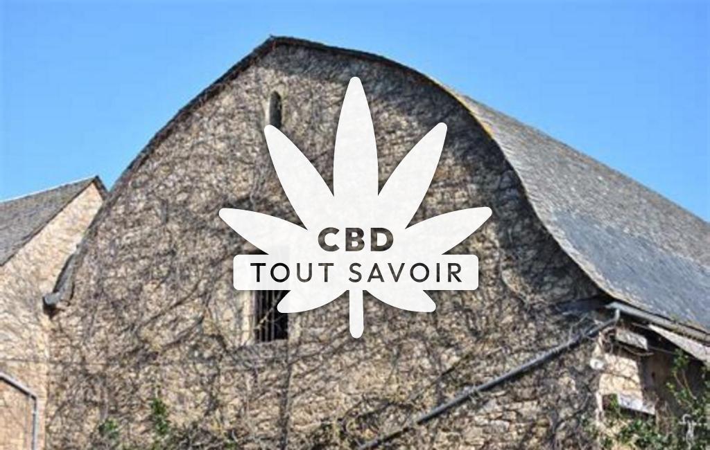 Village à Palmas-D'Aveyron avec feuille Cannabis CBD