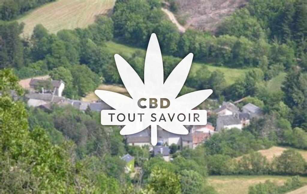 Village à Arnac-sur-Dourdou avec feuille Cannabis CBD