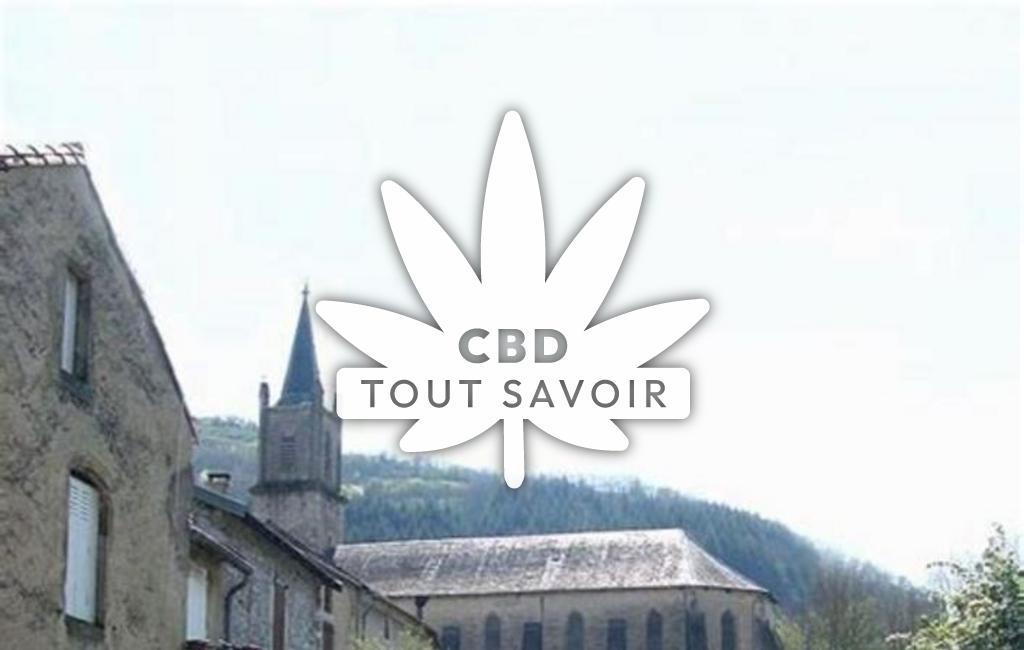 Village à Brusque avec feuille Cannabis CBD