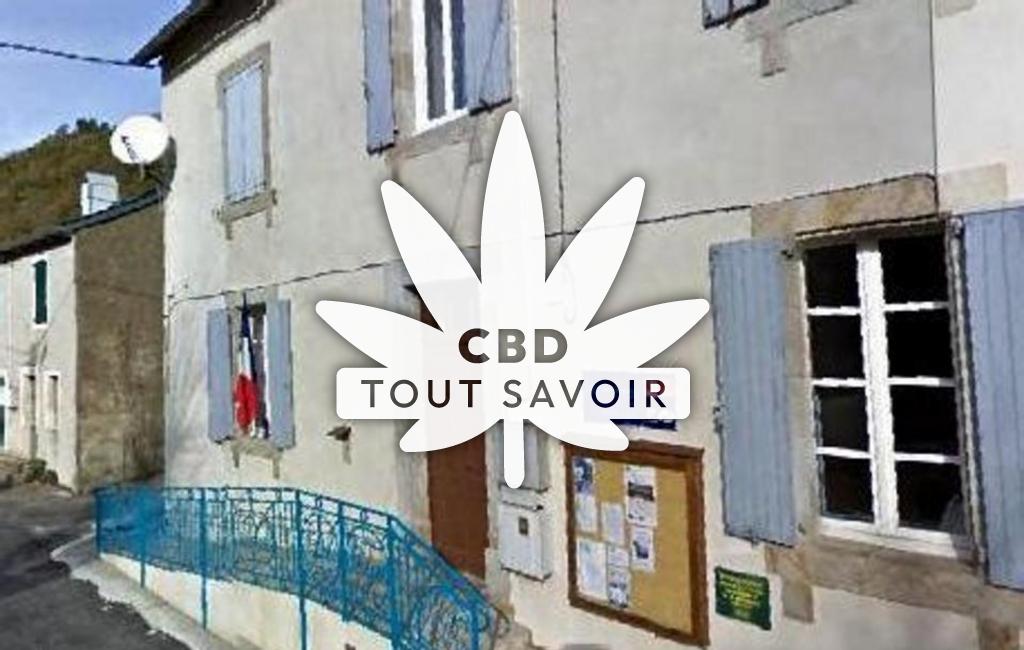 Village à Melagues avec feuille Cannabis CBD