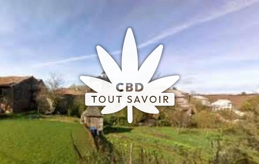 Village à Montagnol avec feuille Cannabis CBD