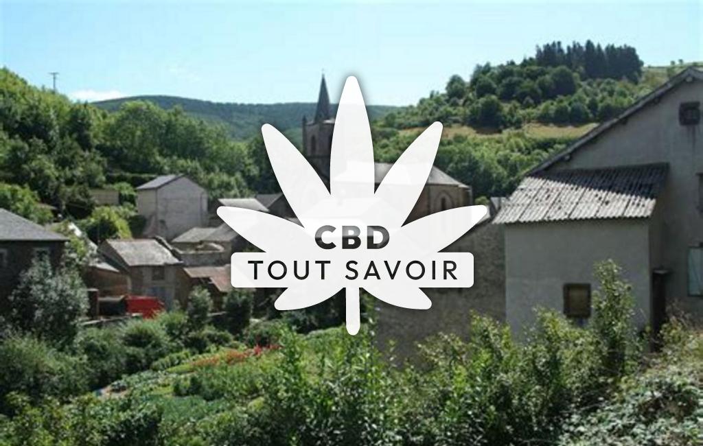 Village à Peux-Et-Couffouleux avec feuille Cannabis CBD