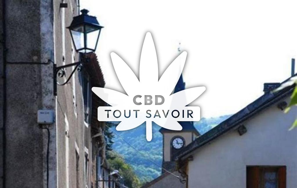 Village à Murasson avec feuille Cannabis CBD